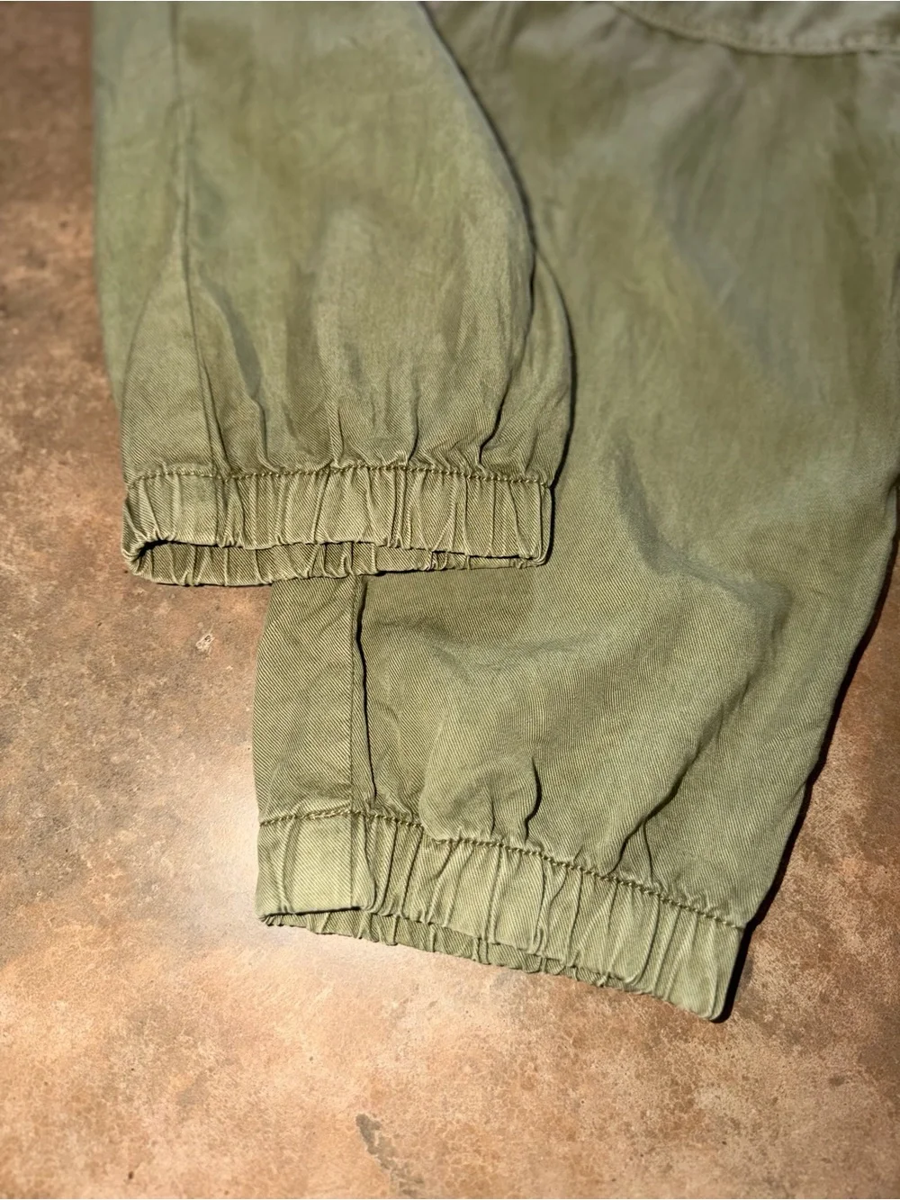 Elan 100% Tencel Olive Utility Cargo Jogger Pants Relaxed Fit M - Picture 4 of 13